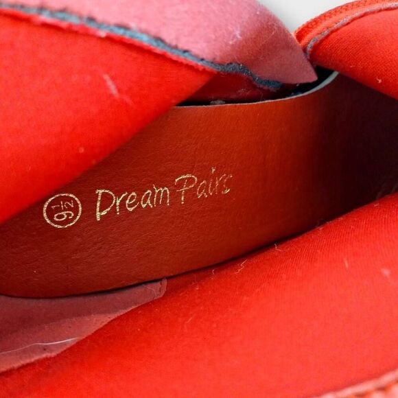 Dream Pairs Womens Boots Sz 9.5‎ Sianna Red Suede Heels Block Zip Chunky Ankle - Picture 6 of 9